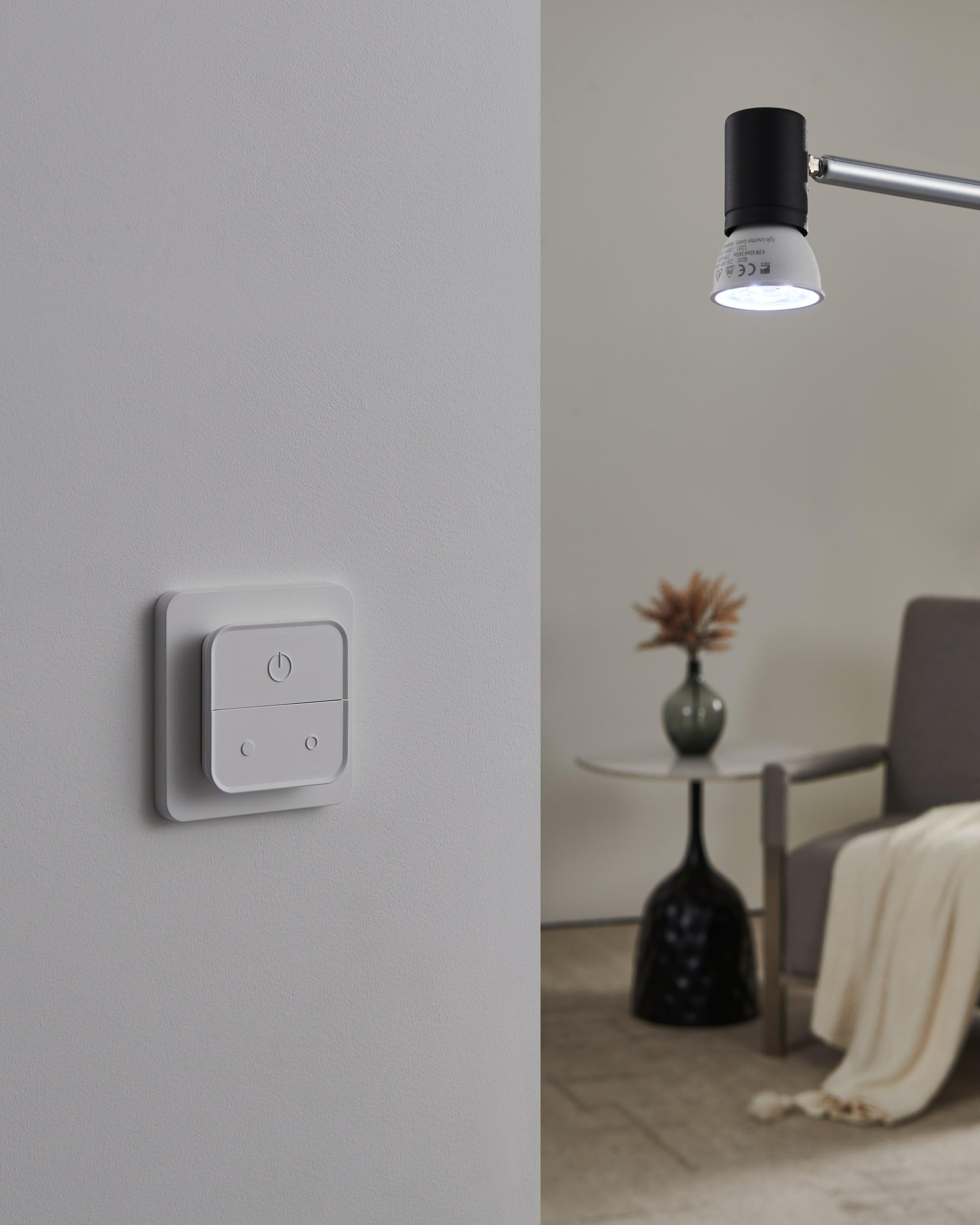Eglo Connect.z Juego de 3 bombillas LED GU10 con interruptor | para hogar inteligente, ZigBee, control por voz de Alexa y aplicación, regulable, blanco cálido y frío, RGB, 345 lúmenes, 4,9