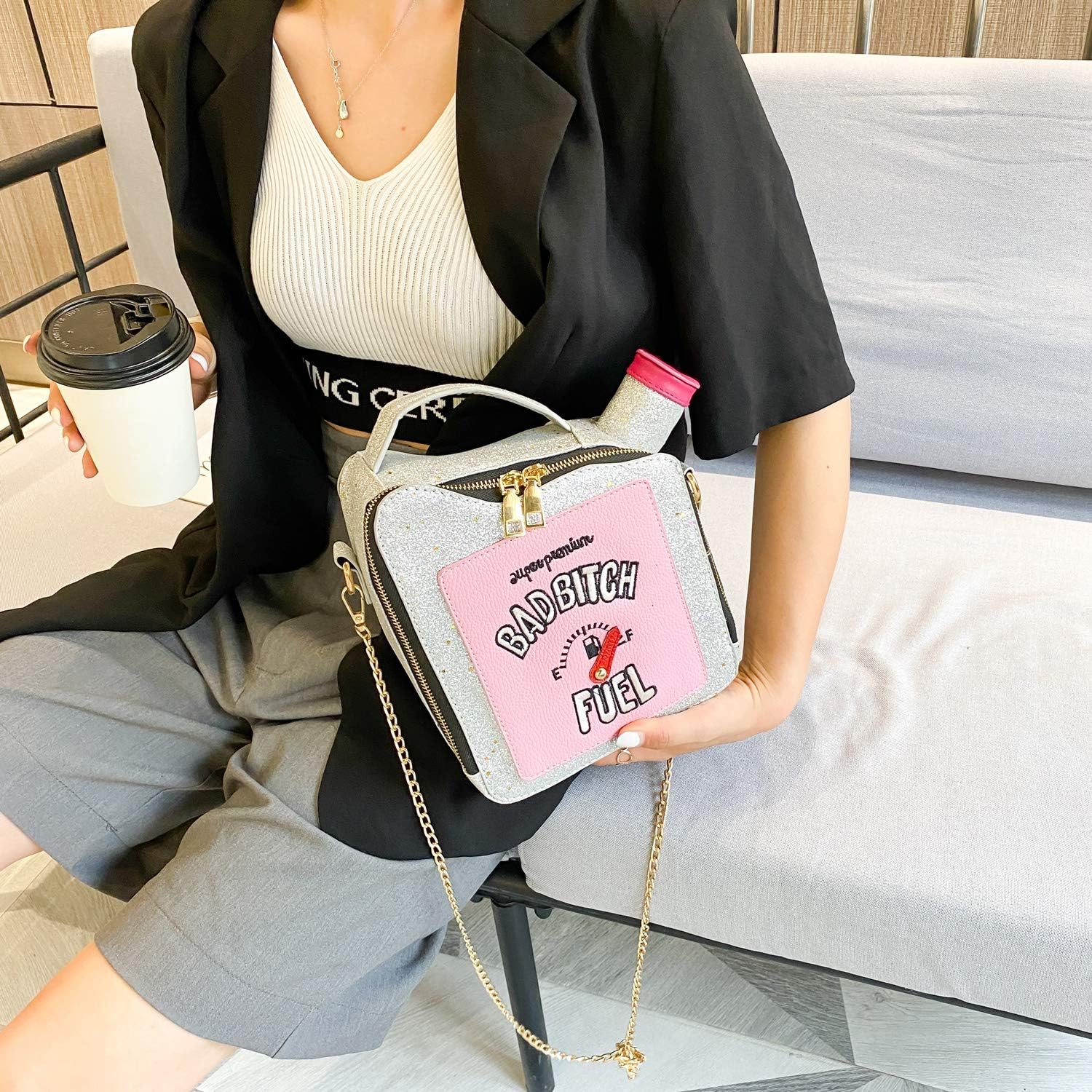 KUANG! Women's Fashion Sequin Crossbody Bag - Fun Gasoline Handbag Shoulder Bag for Women - Image 6