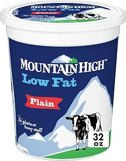 Mountain High, Low Fat Yogurt, Plain, Gluten Free Snacks, 32 OZ Yogurt Container