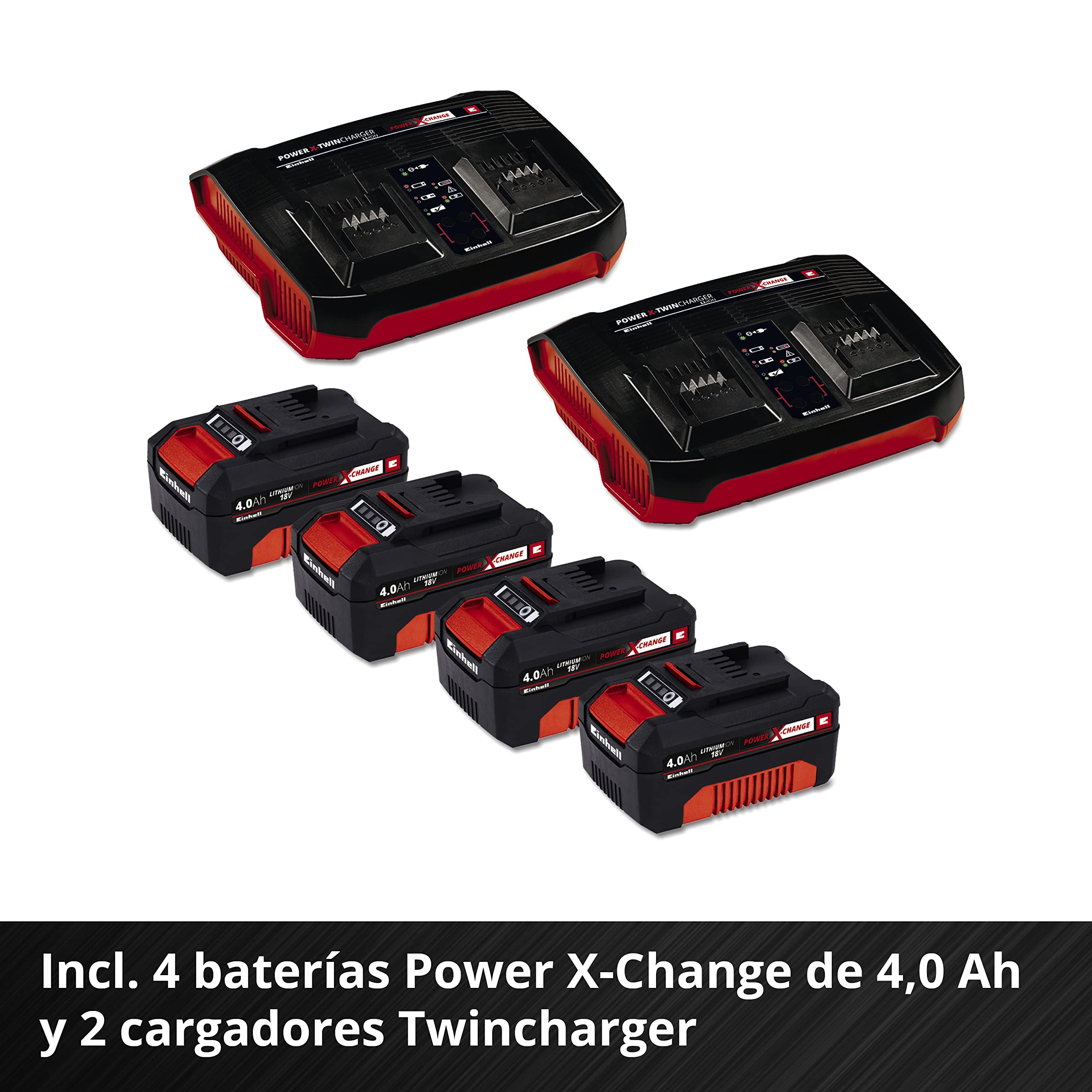 Einhell Professional Cortacésped con batería GP-CM 36/47 S HW Li Kit | PXC | 36 V | corte 47 cm | máx. 700 m² | accionamiento de rueda | Brushless | función de mulching | 4 baterías de 4,0 Ah