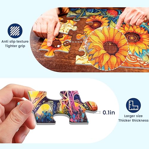 Miniatura 3 de Paquete de 6 rompecabezas de 16 piezas grandes para personas mayores, rompecabezas de demencia, productos y actividades de Alzheimer, rompecabezas