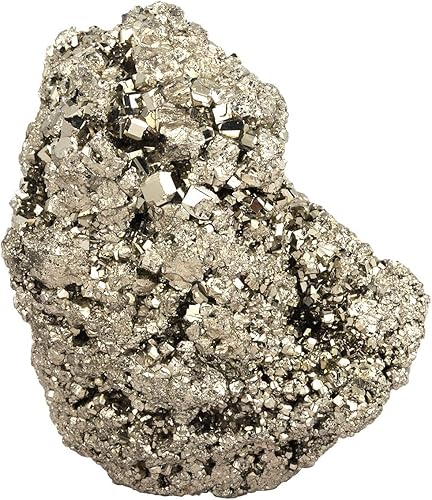 Miniatura 3 de SUNYIK Barra de calcopirita dorada natural en bruto, espécimen de racimo de piedra mineral curativa, piedra de punto de cristal curativo, decoración