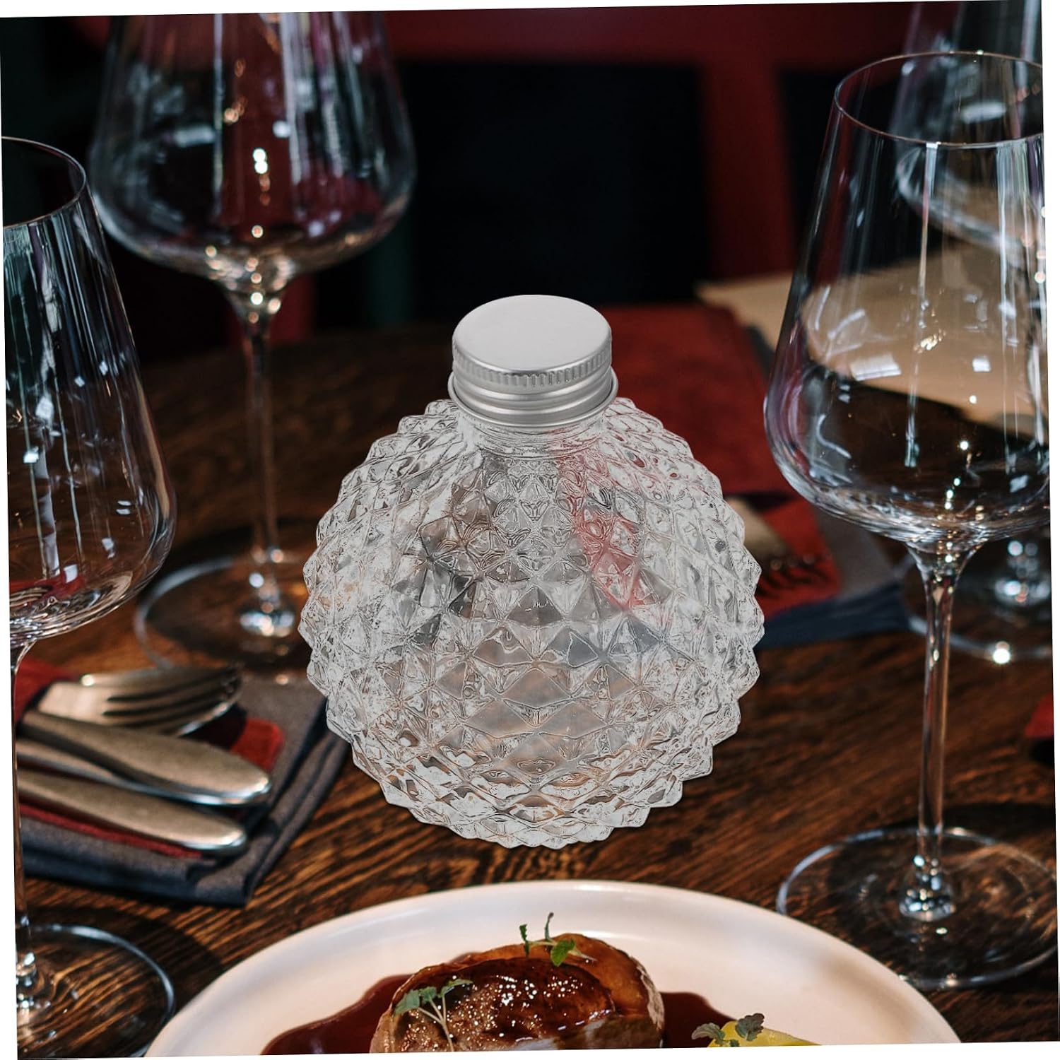 2pcs Portable Glass Fruit Wine Storage Bottles with Lid Airtight Containers for Kitchen Liquids Tea Storage and Homemade Wine