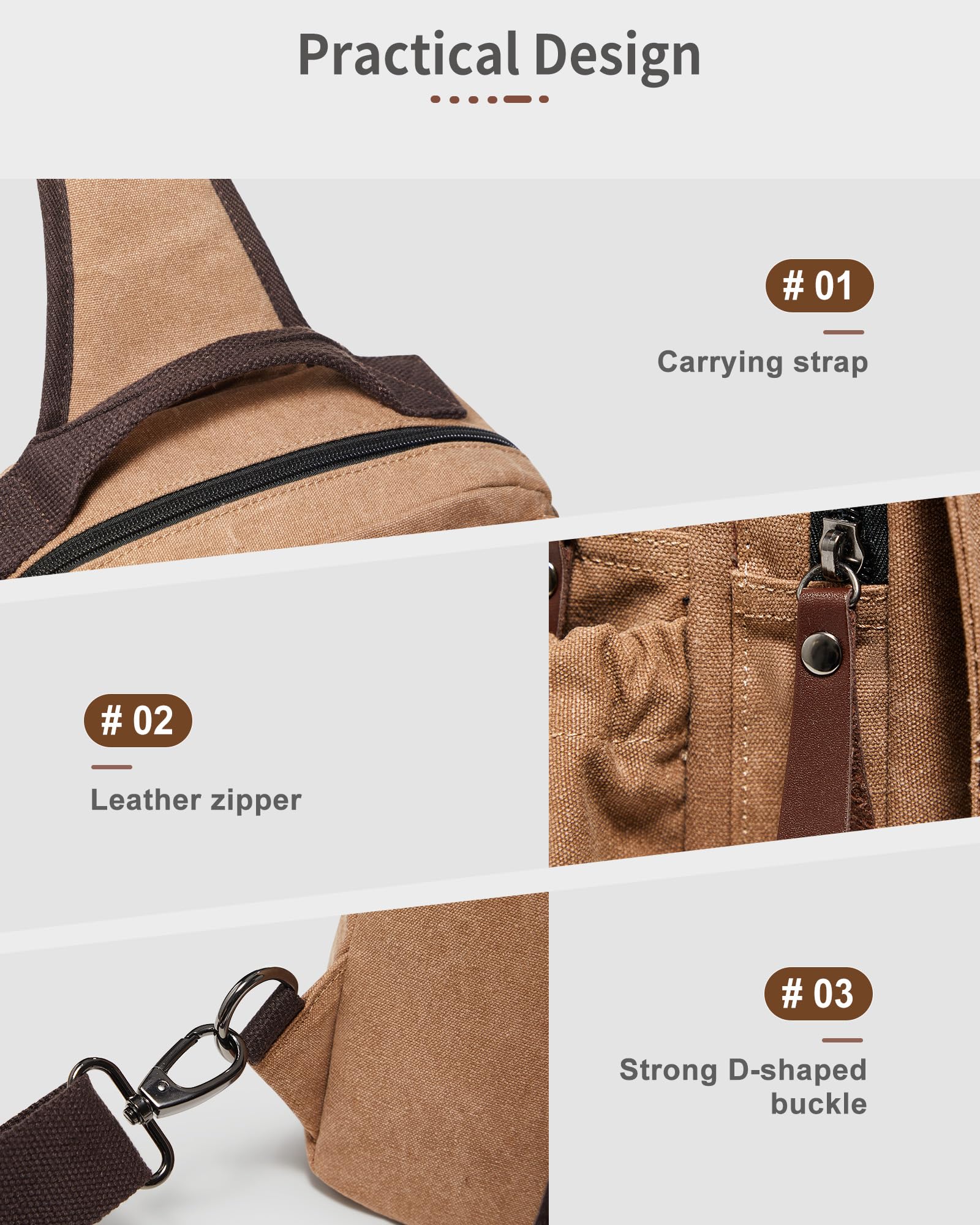 Zaino Monospalla Uomo tela Borsa al petto Borsa inclinata Donna Sportivo Casual Ciclismo Trekking Viaggio