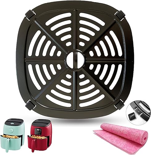 Bandeja para freidora de aire, capacidad de 2.6 cuartos de galón, apta para lavavajillas, no tóxica, sin BPA, perfecta para Dash 2.6QT Tasti-Crisp