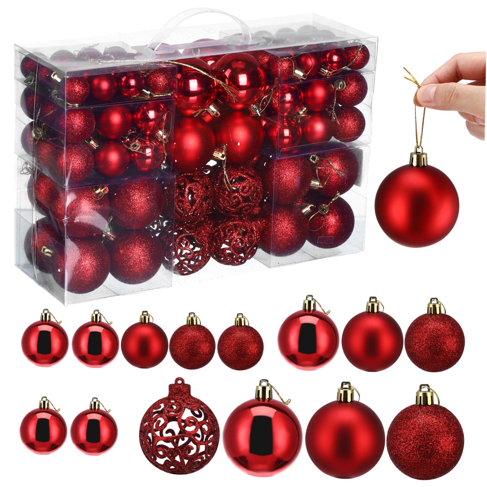 Boules de Noël creuses déco sapin plastique légères Zerodeko