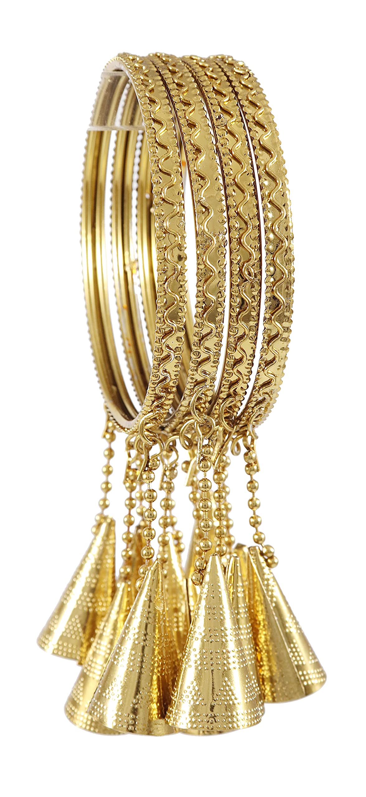 See full amazon price history chart for NMII Non-Precious Metal Base Metal with Curved Shaped and Latkan Linked Glossy Finished Kaleere type Kada Set For Women and Girls, (Golden_2.8 Inches), Pack Of 4 Kada Set NMII Non-Precious Metal Base Metal with Curved Shaped and Latkan Linked Glossy Finished Kaleere type Kada Set For Women and Girls, (Golden_2.8 Inches), Pack Of 4 Kada Set (B09GRT39PL) Amazon Price History, Amazon Price Tracker