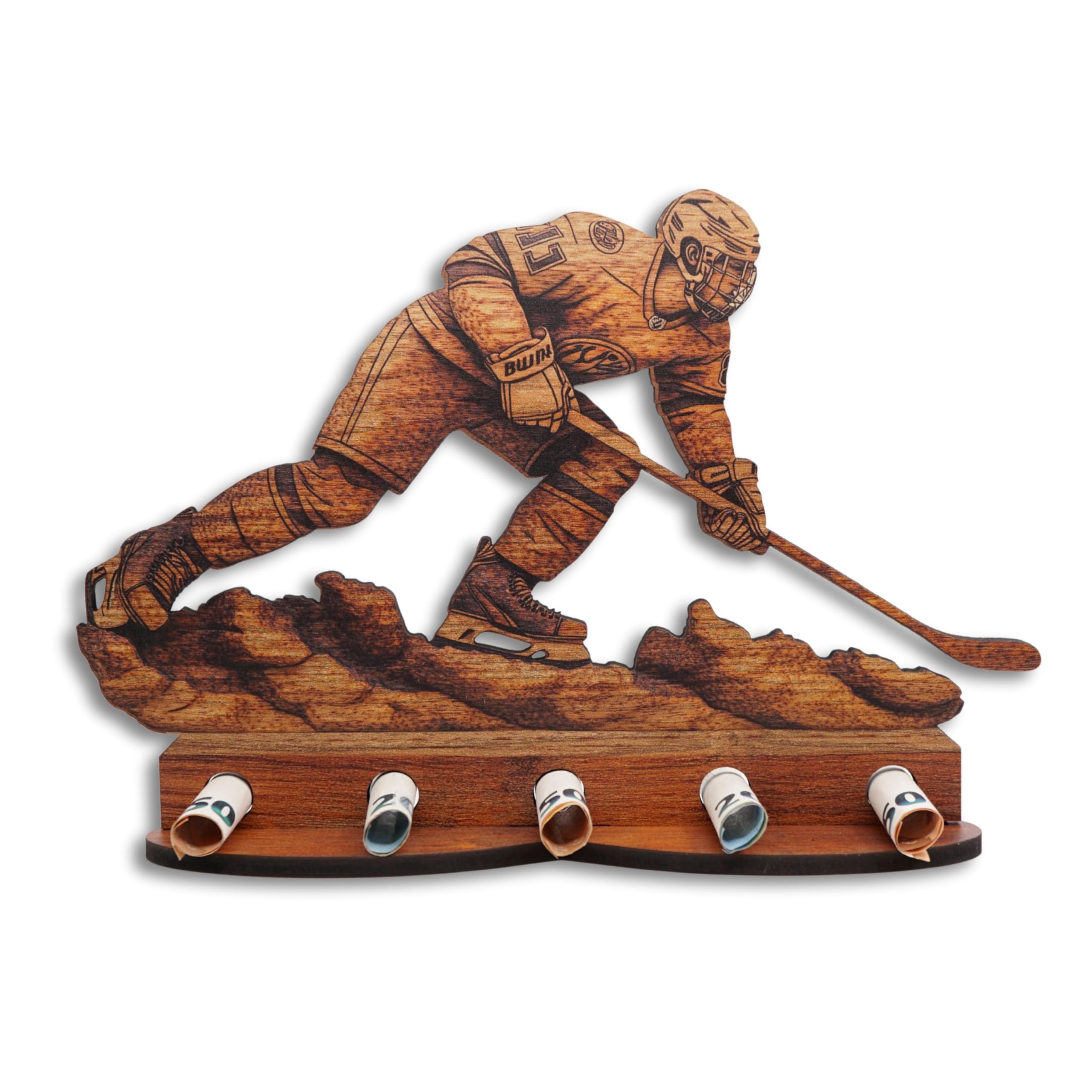 Dro Design Ice Hockey Money Gifts, Gift Wrapping, Wooden Look Motif, Cash Gift, Money Present, Creative Money Gift, Birthday, Wedding, Christmas