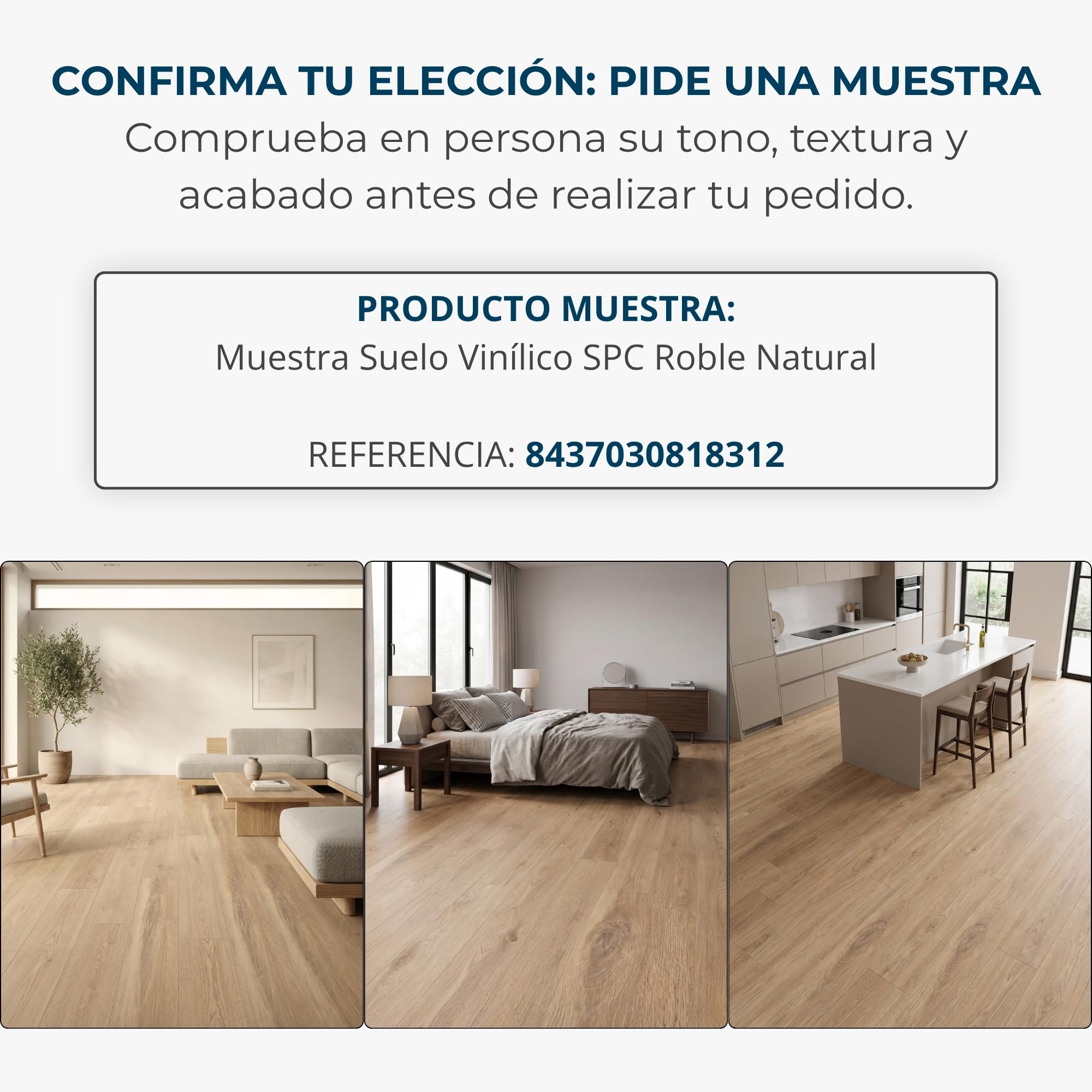 Suelo vinílico SPC click 5 mm efecto madera Roble Natural (2,21 m²) - ISOVEX