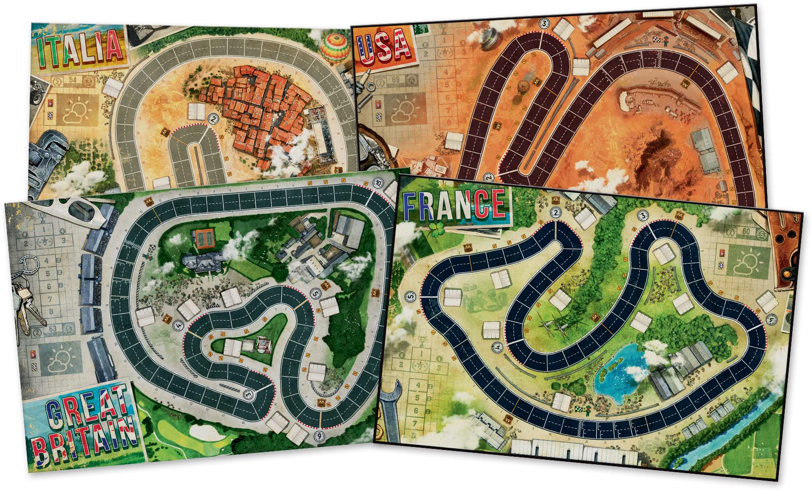 Asmodee Gra planszowa samochodowa | Adrenalinowa gra planszowa wyścigów samochodowych - 1-6 graczy - 10+ lat - 60 minut - wydanie włoskie
