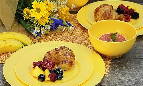 Miniatura 6 de Calypso Basics by Reston Lloyd - Plato llano de melamina, juego de 6, limón