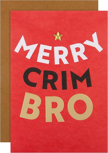 Hallmark Christmas Card for Brother - Contemporary Text Based Design, 25572386