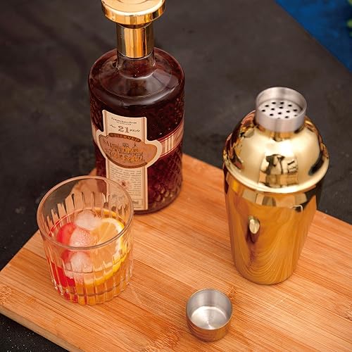 Miniatura 5 de Juego de coctelera de acero inoxidable, 12 piezas, kit de bartending de acero inoxidable de 18.6 onzas, kit de mezcla de cóctel, kit profesional