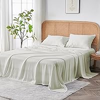 Vista 17 de Sijo AiryWeight Juego de sábanas Tencel, 100% Lyocell derivado de eucalipto, extremadamente suave, ganador de las mejores sábanas de enfriamiento