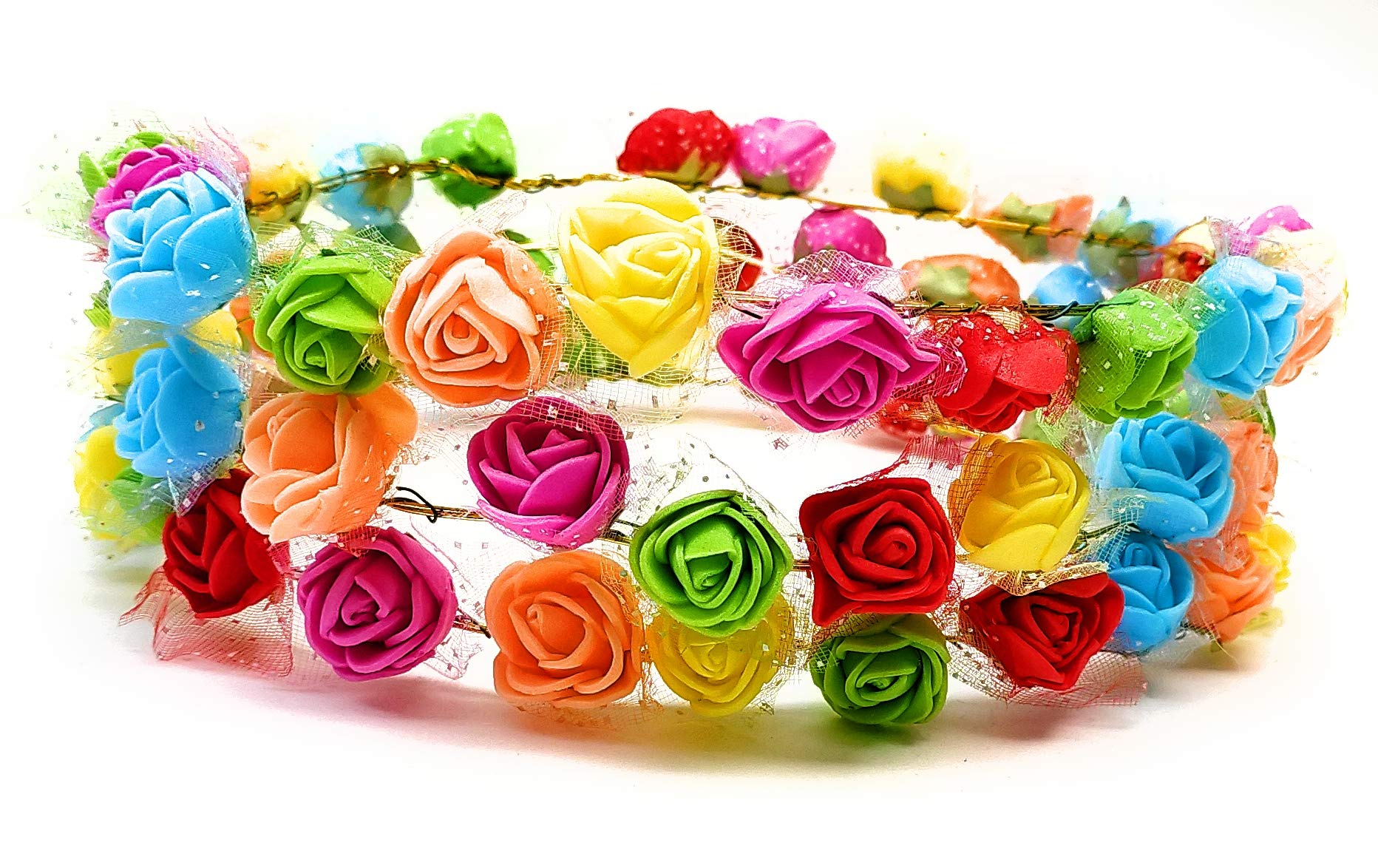 TRIPLC MOOLYAVAAN Products Artificial Floral Fabric Headpiece Multi Roses Wedding Bridal Beach Party Travel Headpiece Wreath Crown Tiara for Girls Teens and Women Pack of 28 - Multicolor (B08R2QLXKP) Amazon Price History, Amazon Price Tracker