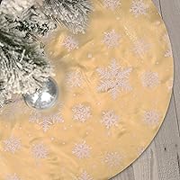 Vista 27 de Flash World Falda de Árbol de Navidad Grande de 36 Pulgadas, Alfombrilla de Cubierta Suave para Decoración de Navidad, Collar de Copo de Nieve