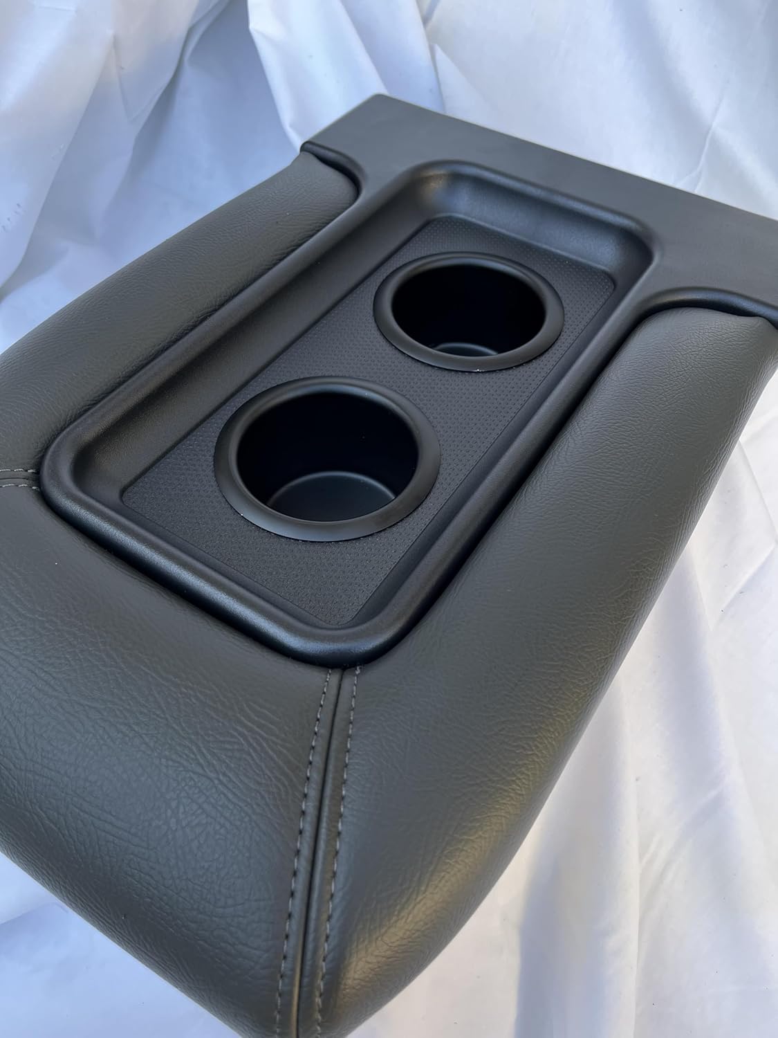 1995-1999 C & K1500 2500 3500 Center Console Middle Top Storage lid with Cup Holders arm Rest Complete Replacement Assembly Dark Grey Pewter