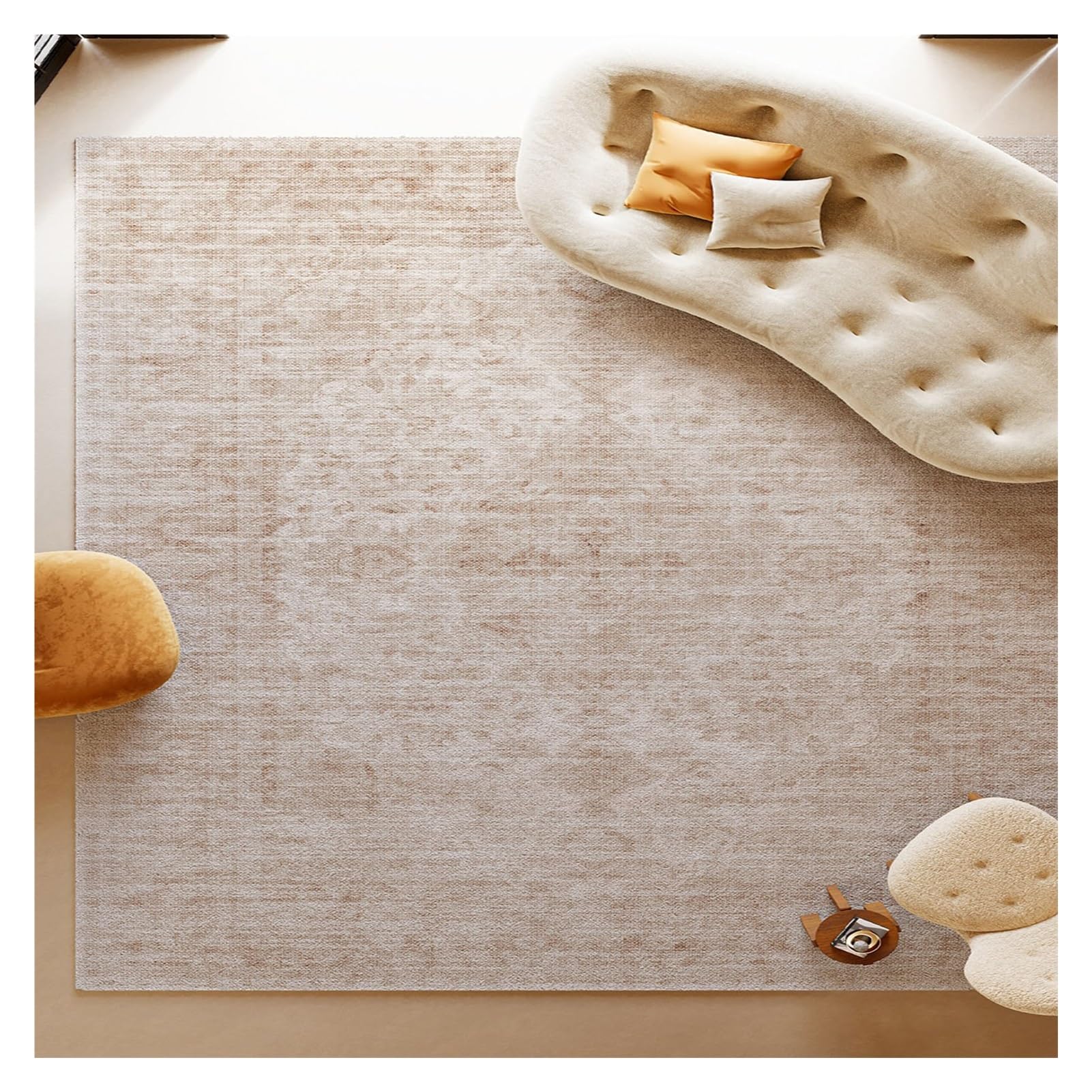Tapis de porte poil ras 200x250cm gris anthracite antidérapant pour chambre et balcon