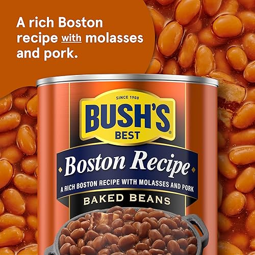 Vista 80 de Bush's Best Frijoles horneados estilo campestre, frijoles enlatados, frijoles horneados enlatados, fuente de proteína y fibra a base de plantas