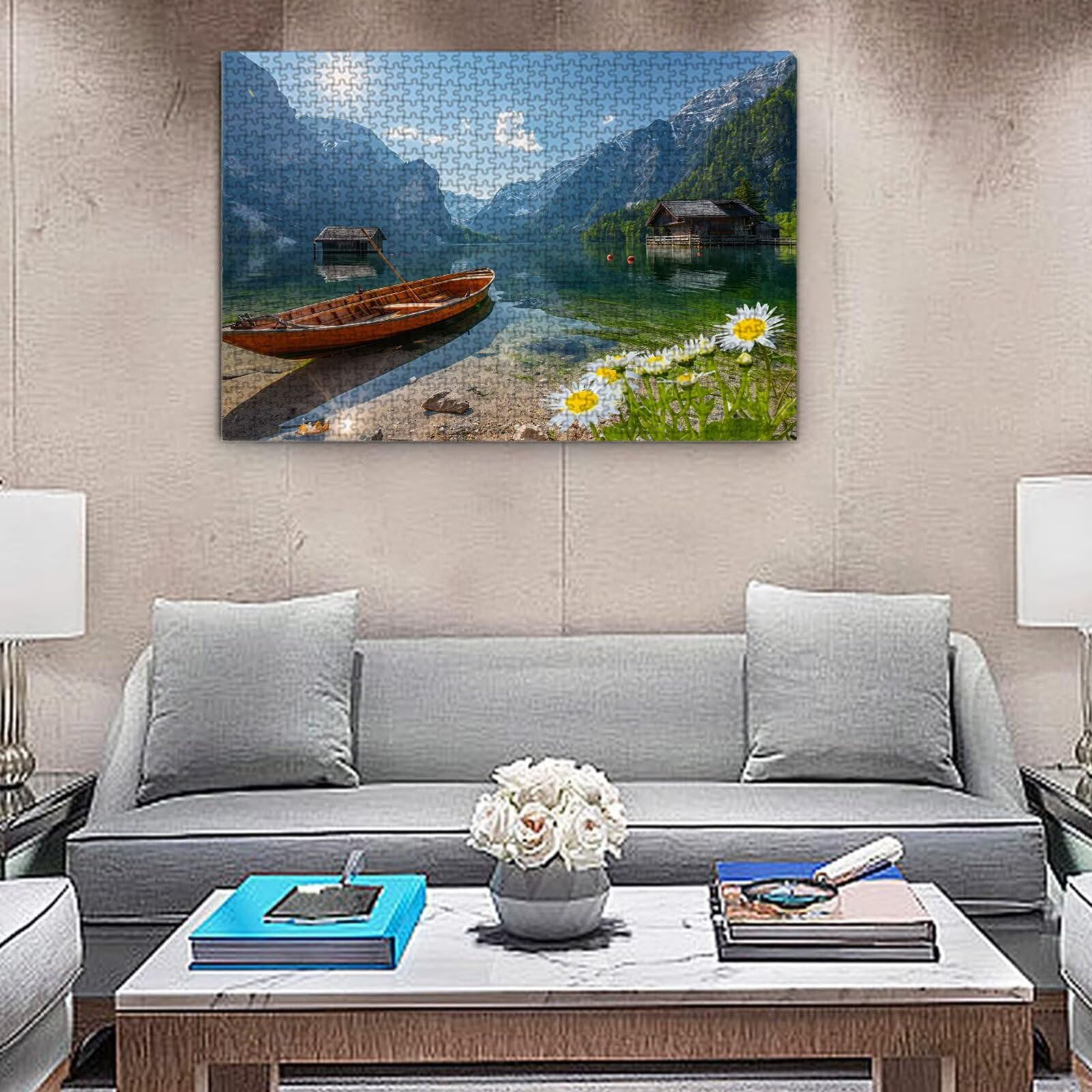 Jigsaw Puzzle, 1000 Pezzi Puzzle Classici, Nave Puzzle Rilassamento Intelligence, Mpossibile Difficile Puzzles impegnativo per adulti Puzzles per Gioco Familiare, Regalo per Amore Amico Molo 1 K0F-19