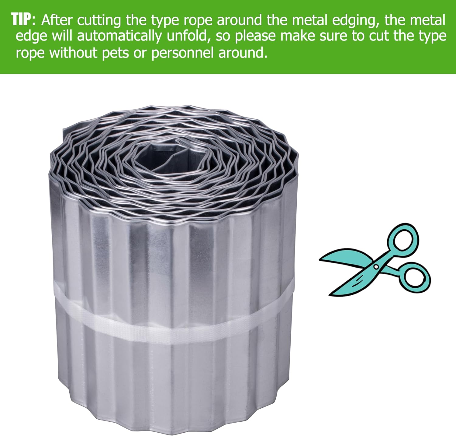 Metal Garden Edging，8inch*20FT Landscape Edging (20FT, 8 Inch Silvery)