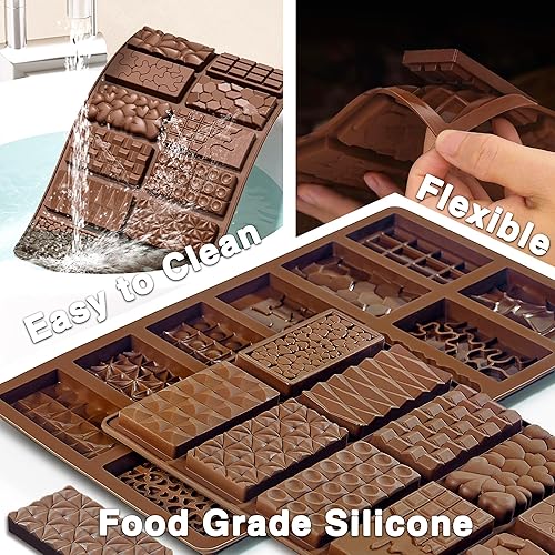 Miniatura 6 de 2 paquetes de moldes de silicona para chocolate, 12 cavidades de grado alimenticio antiadherentes para dulces, cubitos de hielo, fabricación de