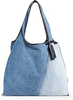 【3.1 Phillip Lim】レザーフラワー付きデニムマーケットトート 3.1 Phillip Lim】レザーフラワー付きデニムマーケットトート