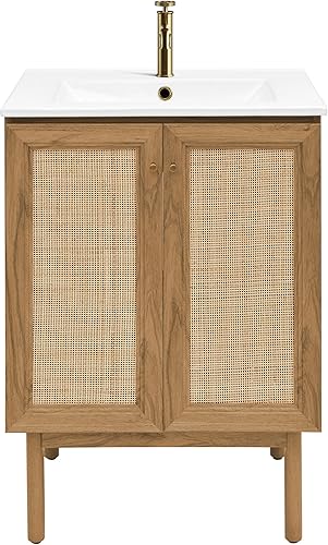 Swiss Madison Classe - Lavabo de baño de roble de 24 pulgadas incluido