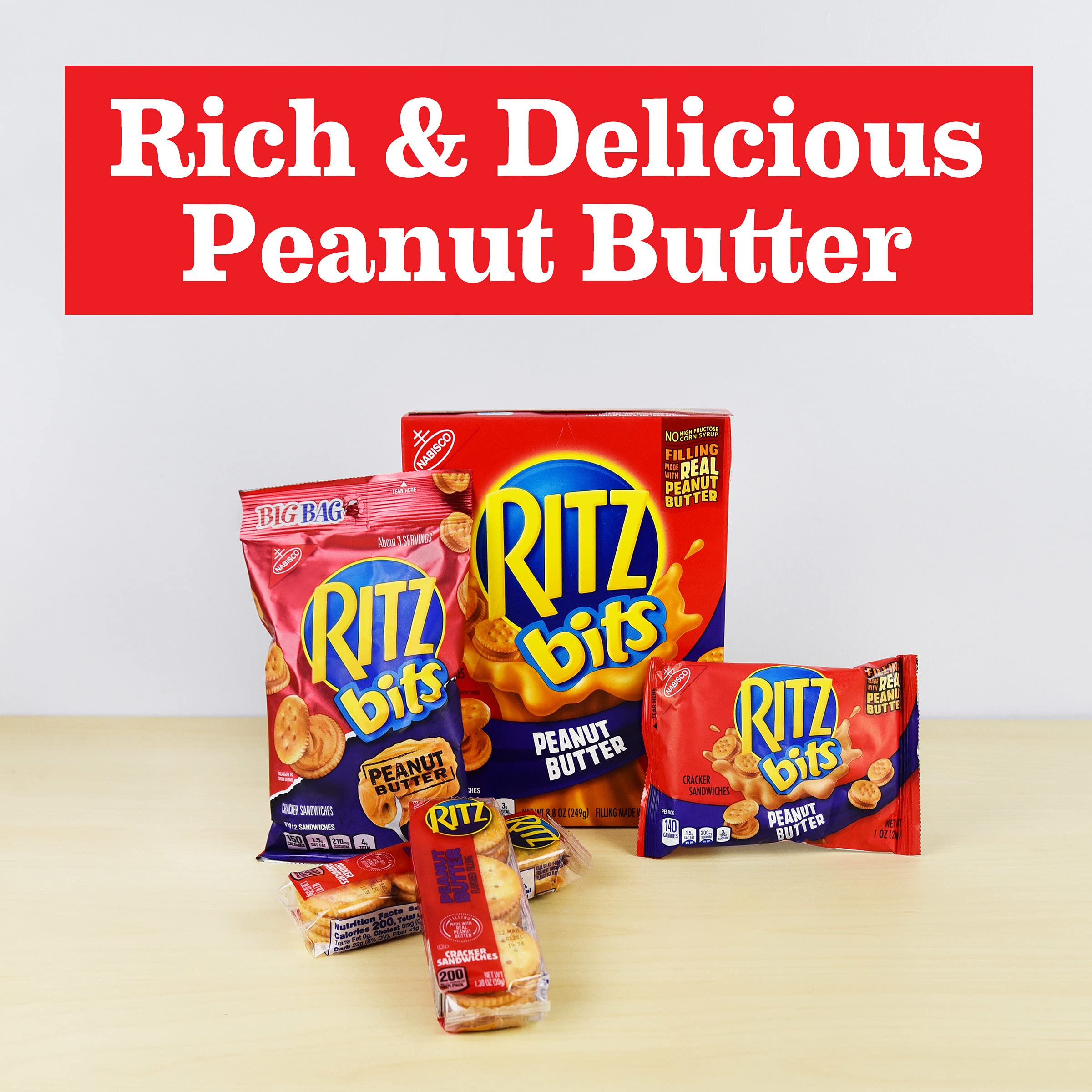 RITZ Bits Peanut Butter Sandwich Crackers, 8.8 oz Buy Online in United