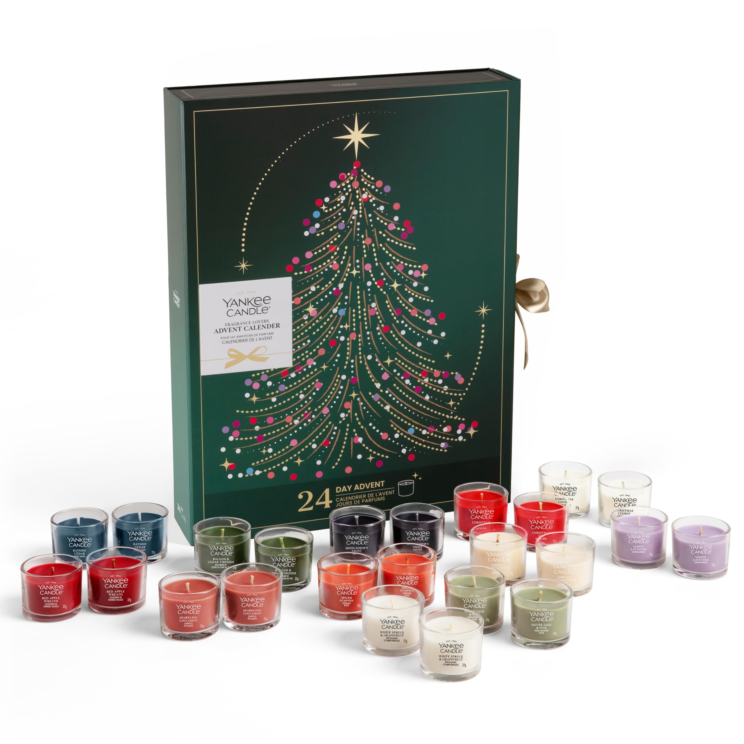 Yankee Candle Coffret Cadeau Bougies Parfumées de Noël | Calendrier de l'Avent amateurs de parfums | Cadeaux de Noël Parfaits pour Femmes