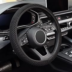 KAFEEK Elastic Stretch Steering Wheel Cover Warm in Winter and Cool in Summer Universal 15 inch Microfiber Breathable