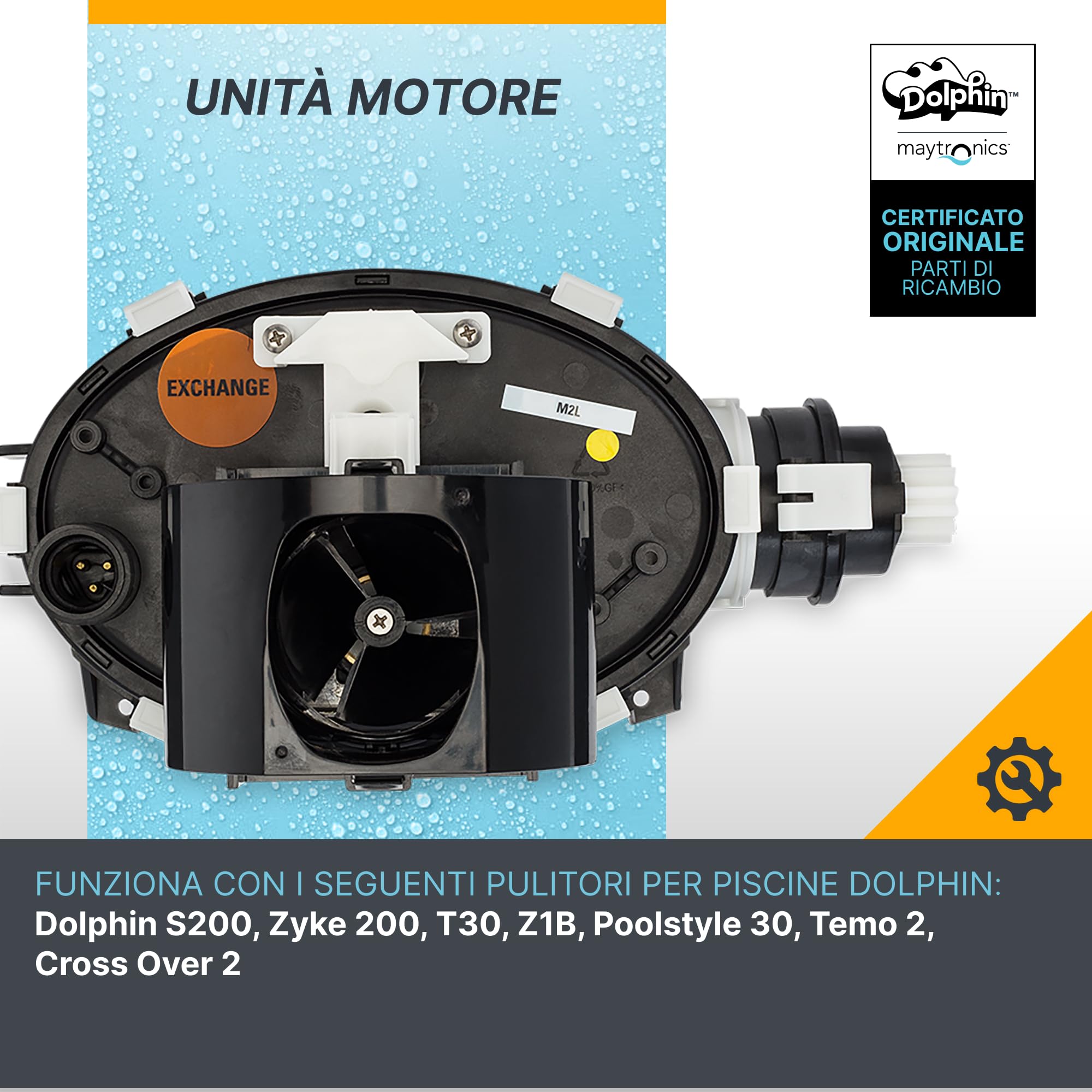 Dolphin Pezzo di Ricambio Originale unità Motore del pulitore robotico per Piscina - Codice 9995387-EX
