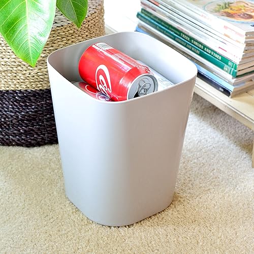 Miniatura 3 de Youngever Paquete de 2 cubos de basura cuadrados de 1.5 galones, contenedor de basura de plástico, pequeño cubo de basura para oficina en casa, sala
