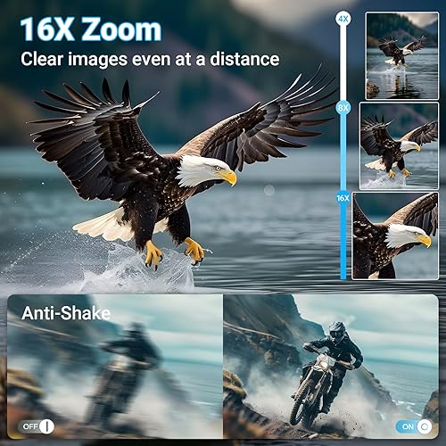 Miniatura 6 de Cámara digital 4K para fotografía y vlogging, cámara de video de YouTube compacta de enfoque automático de 64 MP con lente dual IPS de 3 pulgadas,