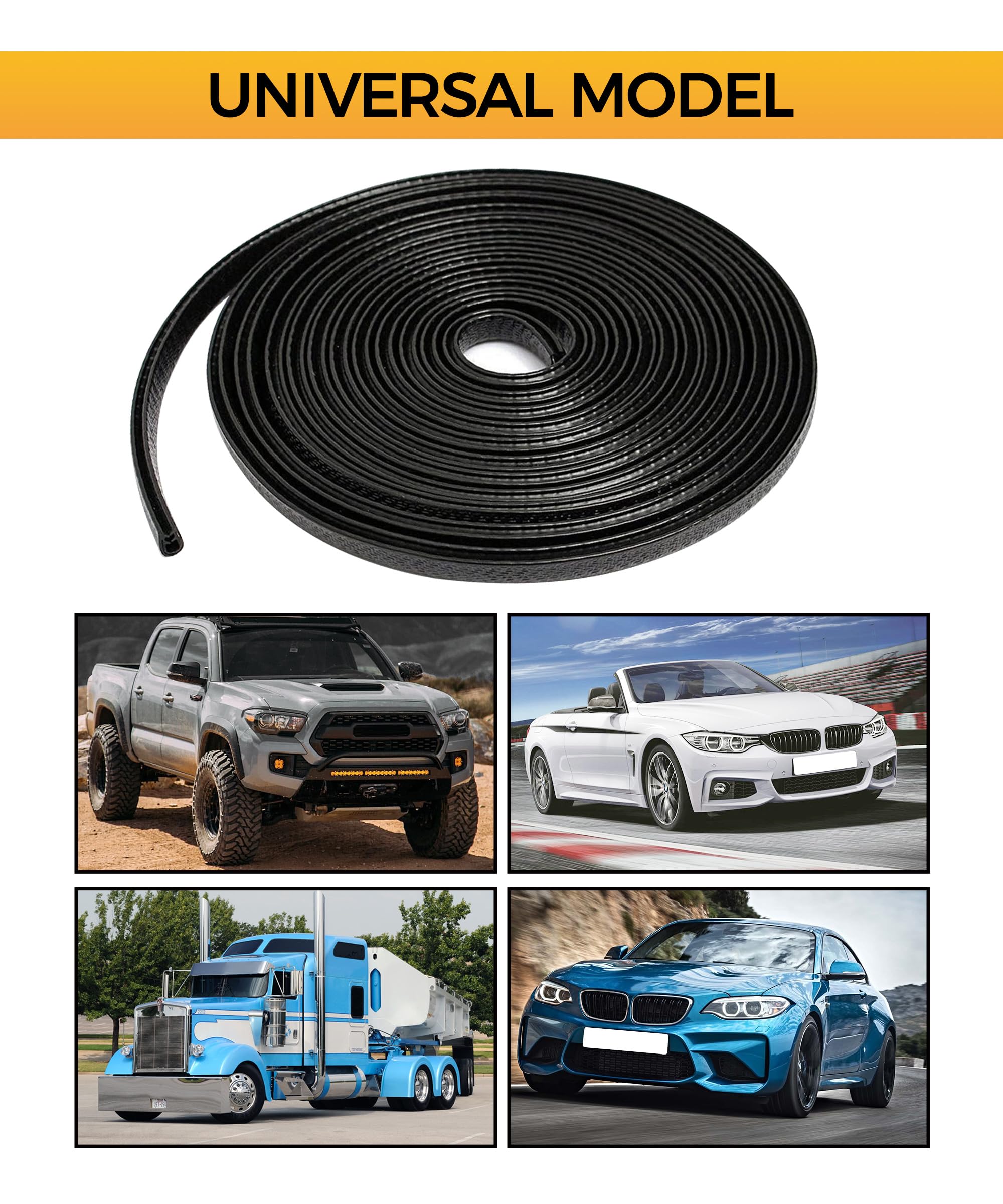 Protezione Bordo Portiera Auto In Gomma - 5m Di Nastro Antigraffio Per Auto E SUV - Foto 3