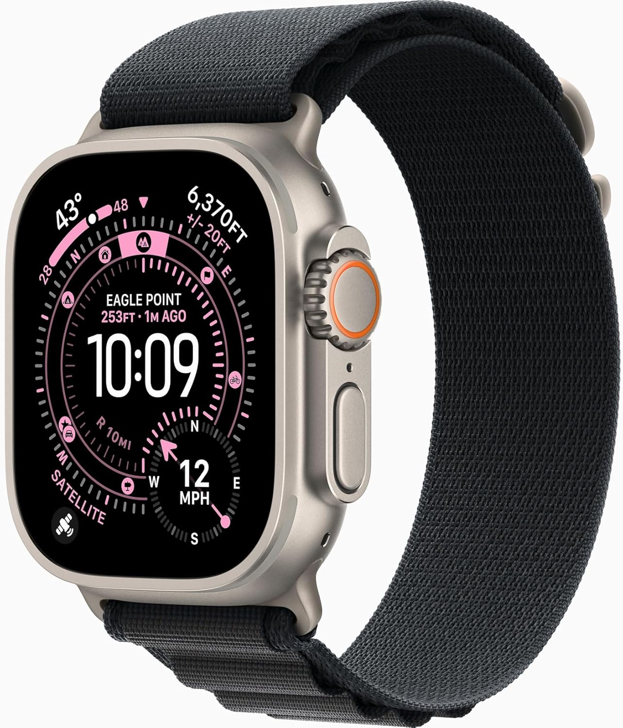 Apple Watch Ultra 3 [GPS + Cellular, 49mm] Black Titanium Case with Black Ocean Band (Renewed)