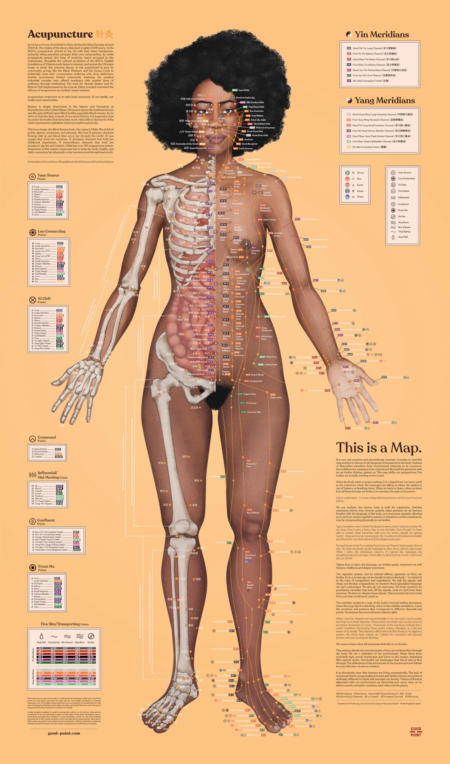 Good Point Project: Acupuncture Poster 01 (Nikki Front View)