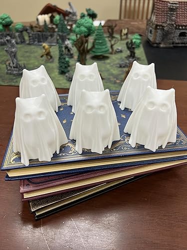 Miniatura 7 de MunnyGrubbers - Fantasma con patas decorativas - Paquete de 6 figuritas - Decoración de Halloween espeluznante y linda decoración de exhibición de