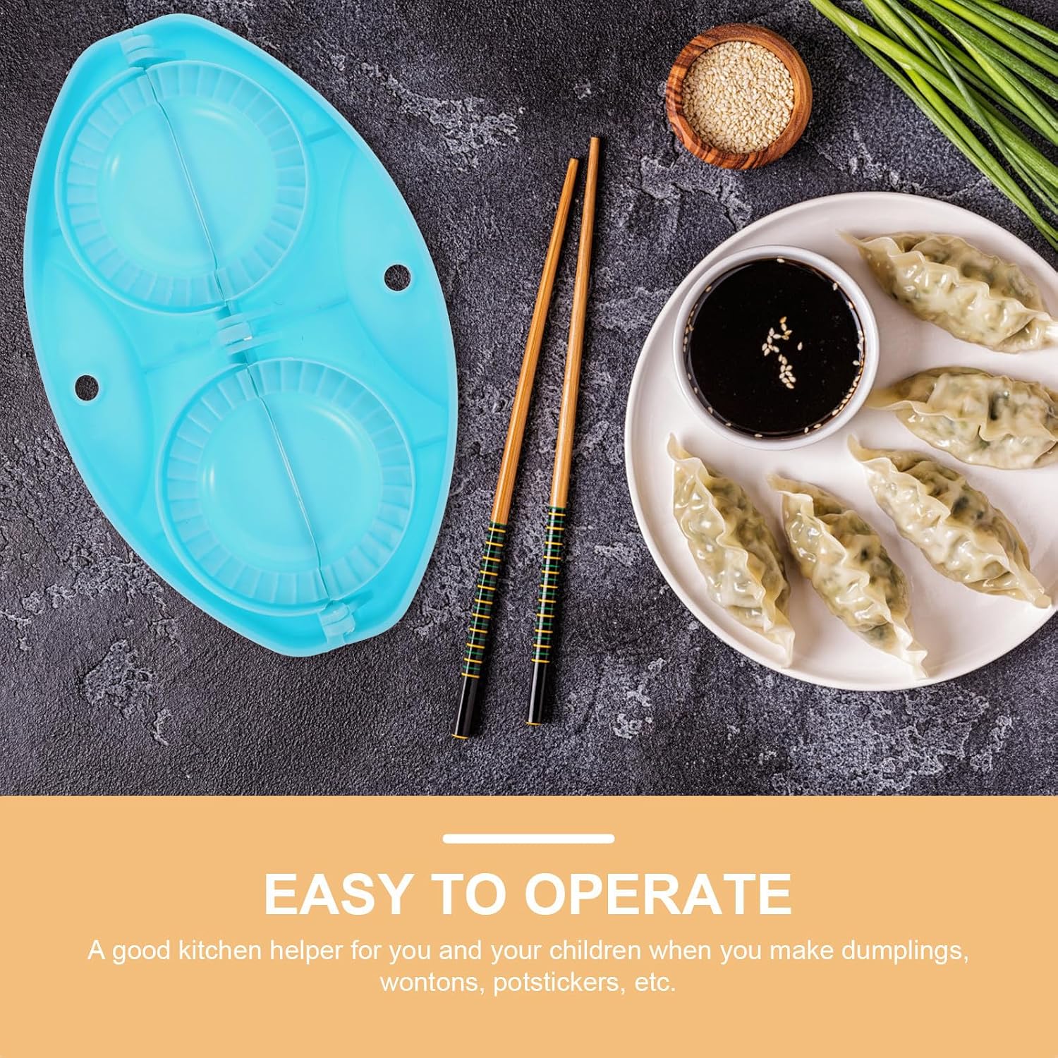 2pcs Dumplings Maker Molds PP Crimping Design for Wontons Xmas image 5