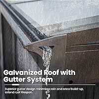 Vista 3 de Domi - Solárium montado en la pared de 10 x 12 pies, solárium de pared con techo inclinado de PC con estructura de aluminio, casa con paneles