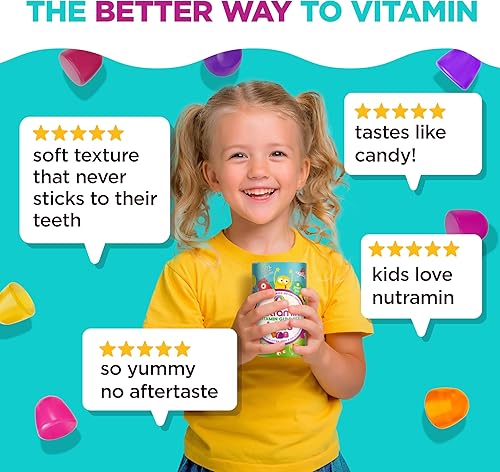 Miniatura 6 de Nutracelle NUTRAMIN - Multivitaminas de gomitas 100% veganas sin azúcar, sin alérgenos para niños, gomitas naturales de gran sabor que a tus hijos
