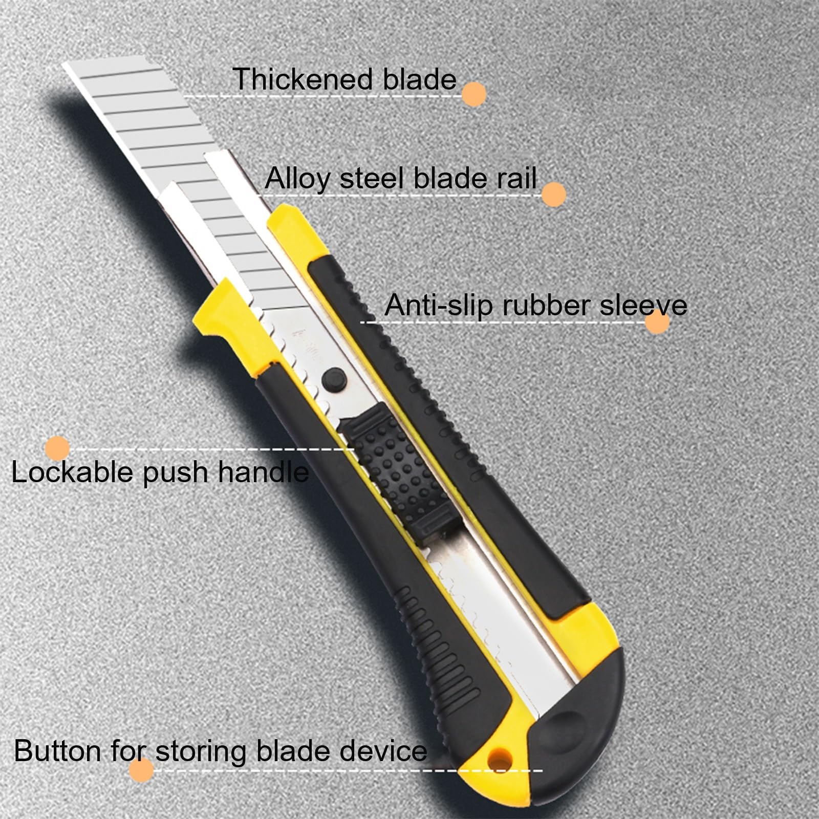 Cutter, Cutter de Seguridad, con Mango de Empuje Bloqueable, Mango Cómodo, for Oficina, Hogar, Manualidades, Pasatiempos, Cartón(20)