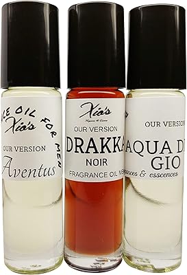 xios Bundle for Men Top 3 Cologne Impressions Best Sellers Fragrances Oils (Affordable Alternative Generic Version) Set of 3 10 ml Roll-on Bottles, We keep you smelling good!