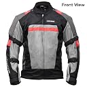 Allextreme BAZOOKA Bike Riding Jacket Mesh Fabric Racer Motorcycle with Back Elbows Shoulders Protection and All Season Night Visibility Sticker for Men (3XL, Black/Red) gallery image