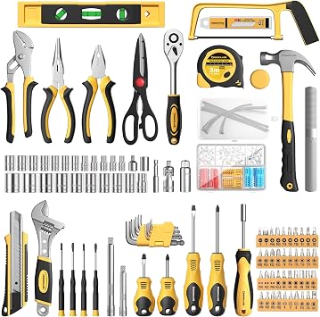 328 Piece Tool Kit For Home,Hand Repair Tool Set,Toolbox Storage Case with Drawer,General Household/Auto Tool Set,Perfect for Homeowner, DIY, Handyman