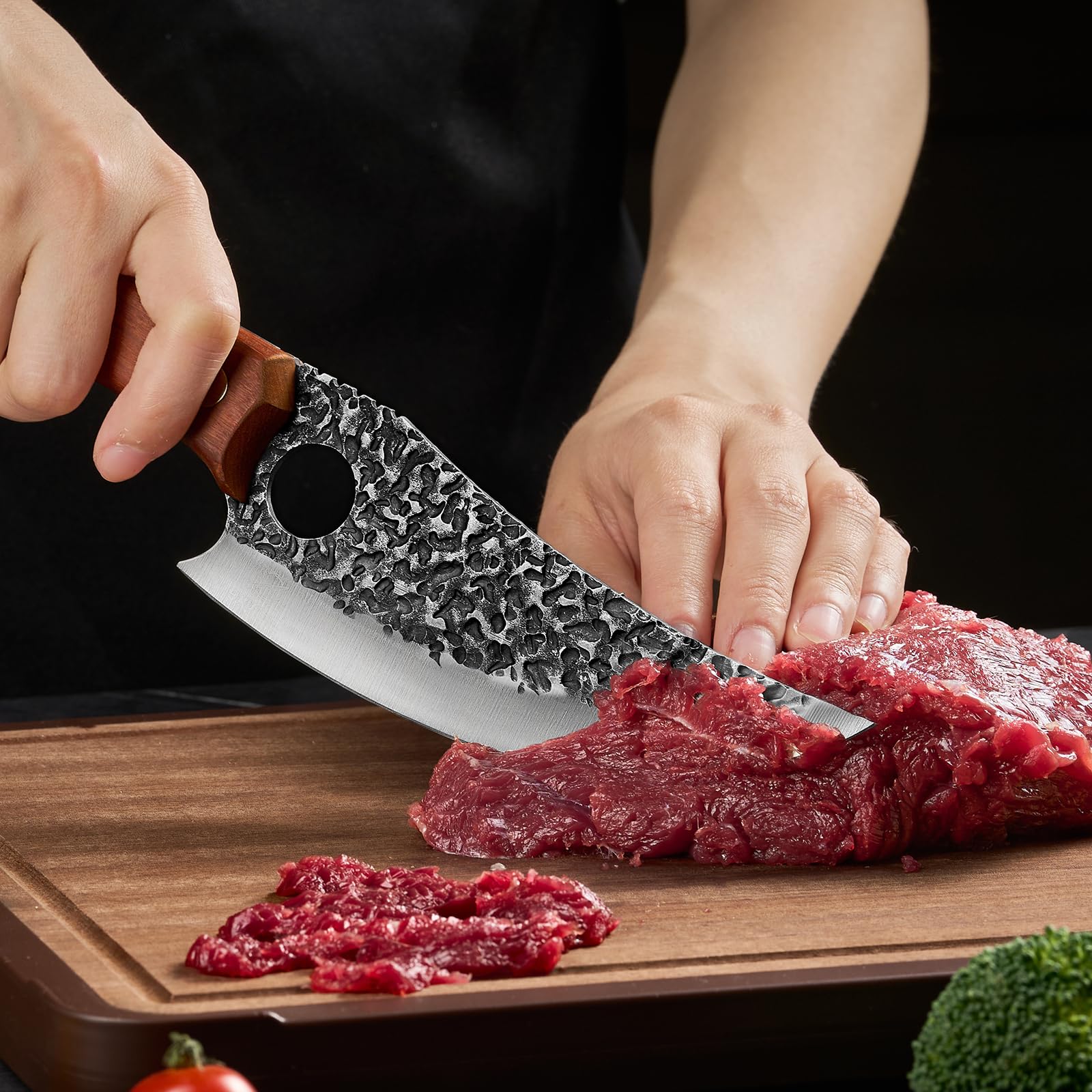 Viking Chef Knife with Premium Leather Sheath — Amazon image 5