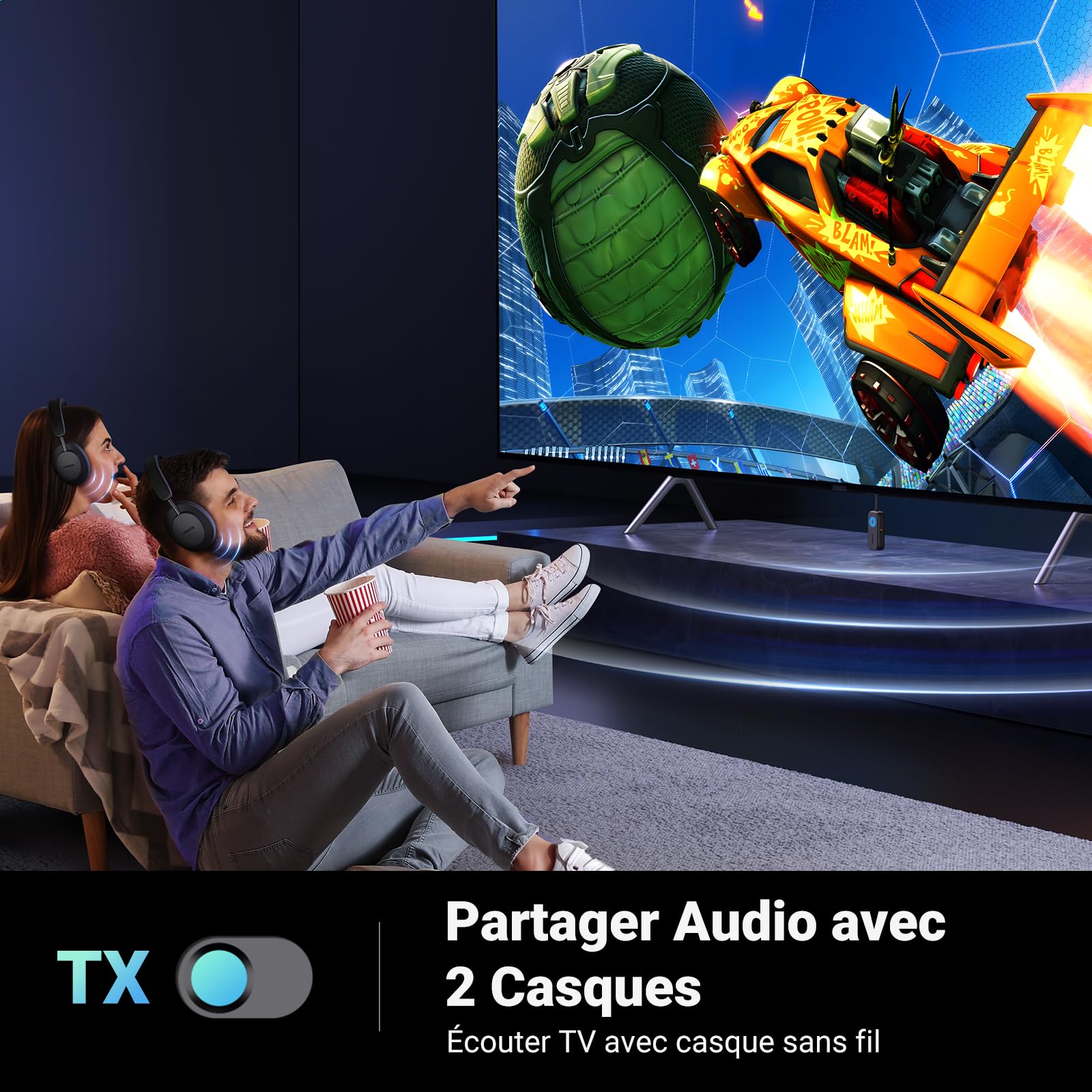 UGREEN aptX Émetteur Jack Bluetooth 5.3 pour TV Transmetteur Récepteur 2 en 1 pour Voiture Prise Jack 3.5 mm Adaptateur Bluetooth Audio pour Casque Écouteur Avion Enceinte Haut-Parleur