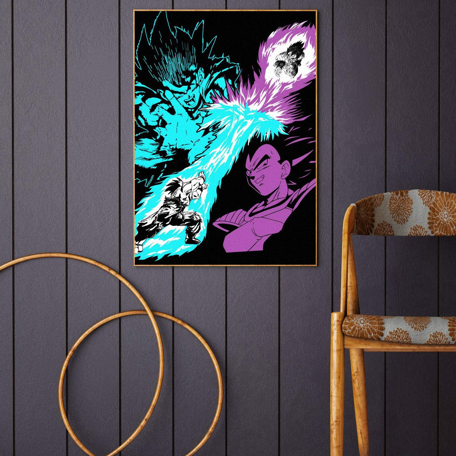 Amazon.co.jp: アニメドラゴンボール-悟空ベジータ壁ポスター アニメ