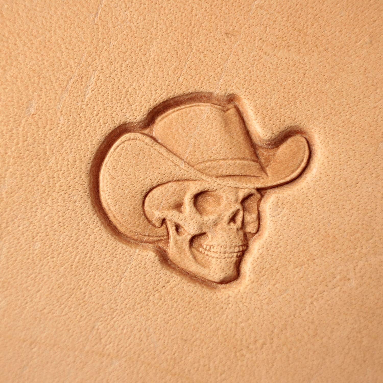 DandS ltd Leather Stamp Tool,Skull with Hat, Professional Steel Craft Tool for Leatherworking, Embossing, Carving & Stamping Leather Projects, Belts Wallets & DIY Projects Compatible with Mallet #358B