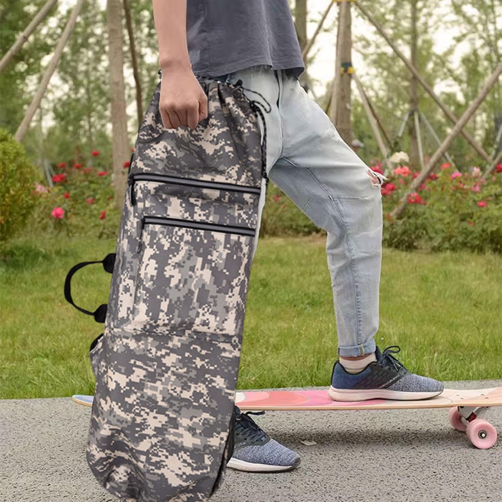 predolo Estuche de Transporte para Longboard, Mochila para Patineta, Patineta Eléctrica, Accesorios, Almacenamiento, Bolsa Portátil